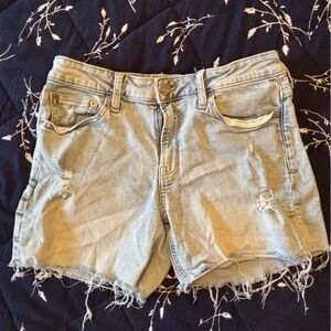GAP Light Blue Distressed Jean Shorts